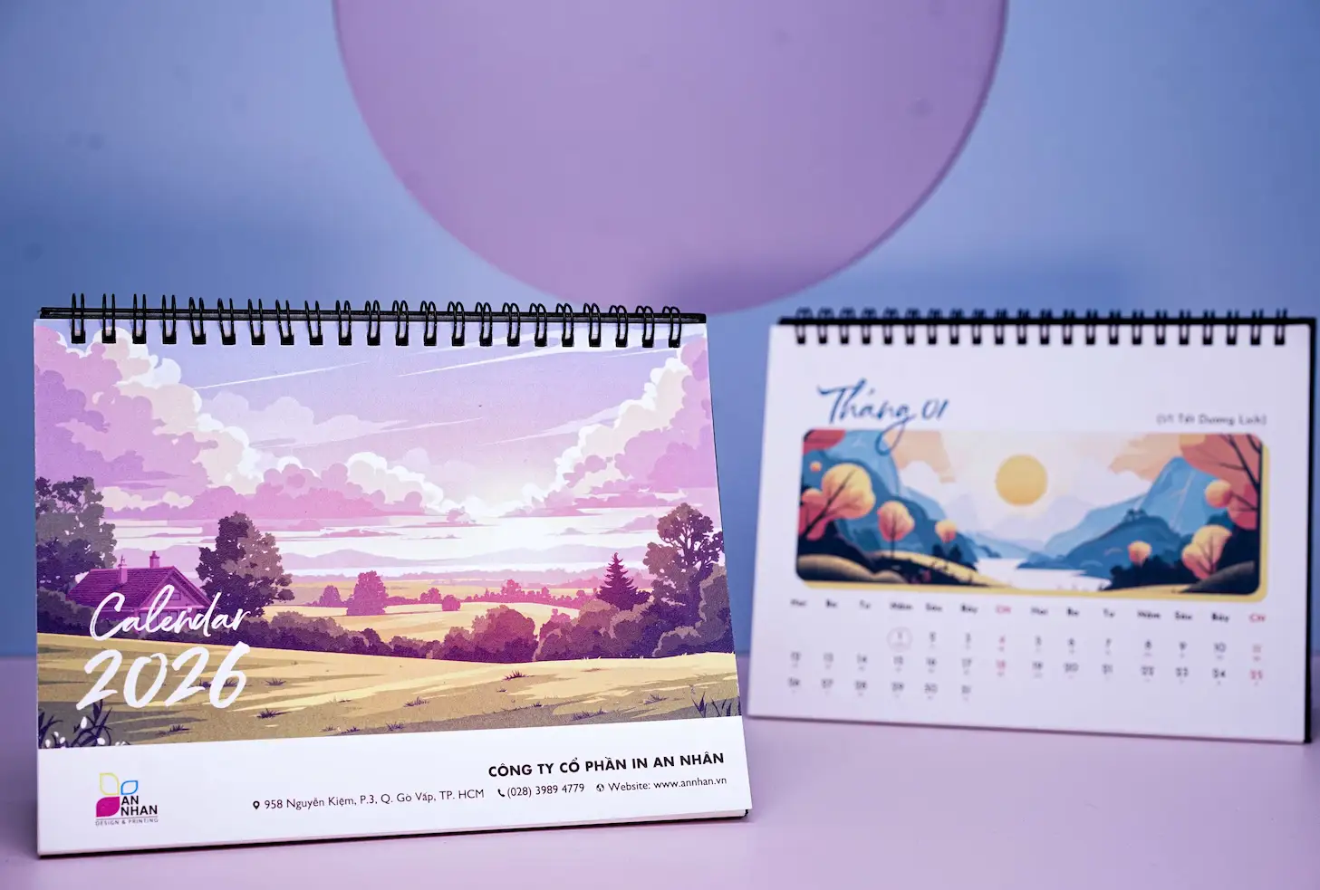 Lịch để bàn An Nhân 2026
