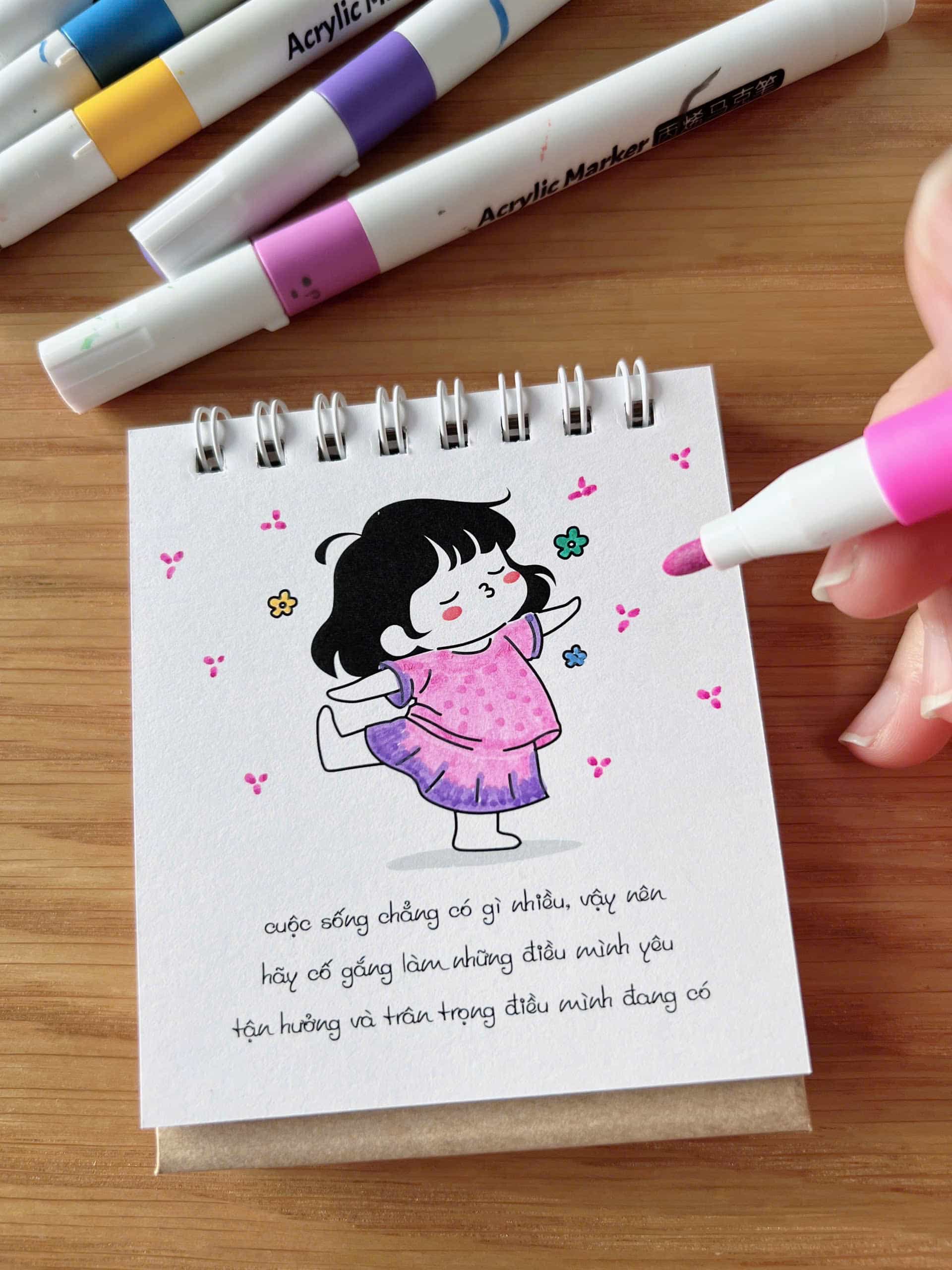 Lịch mini tự tô màu 2026 Lịch mini tự tô màu 2026