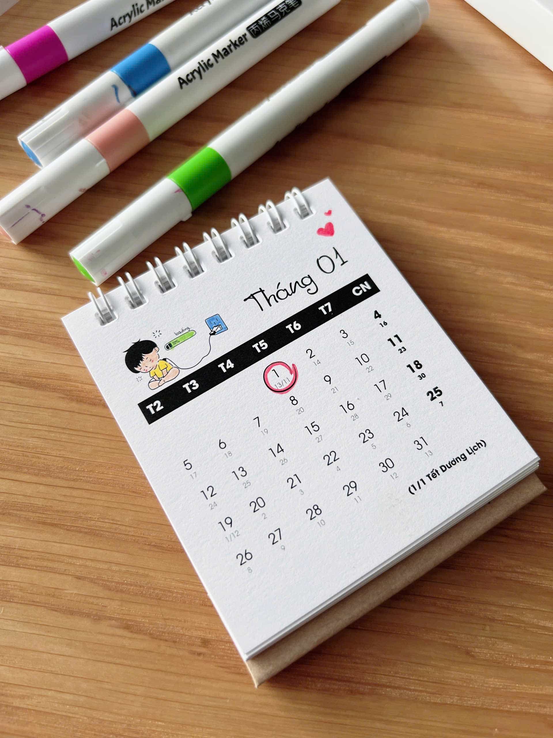 Lịch mini tự tô màu 2026 - Thumbnail 5