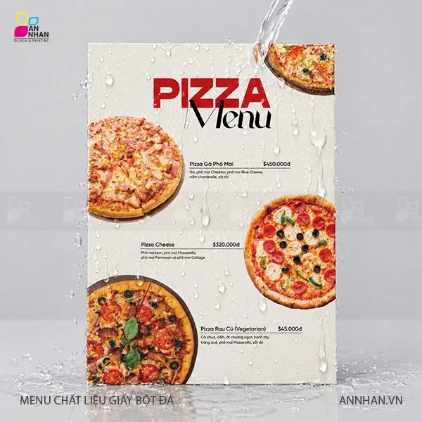 Menu in bằng giấy bột đ&aacute;