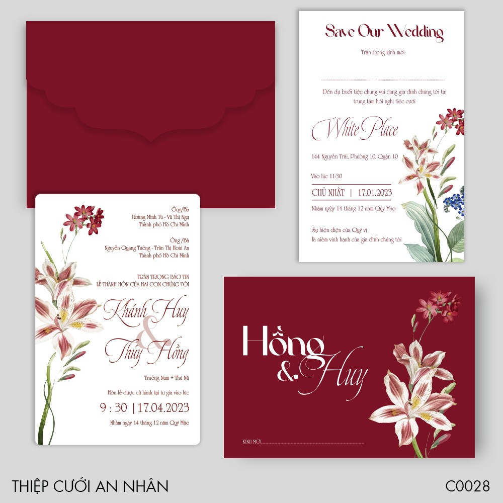 Thiệp cưới - Đ&aacute;m cưới