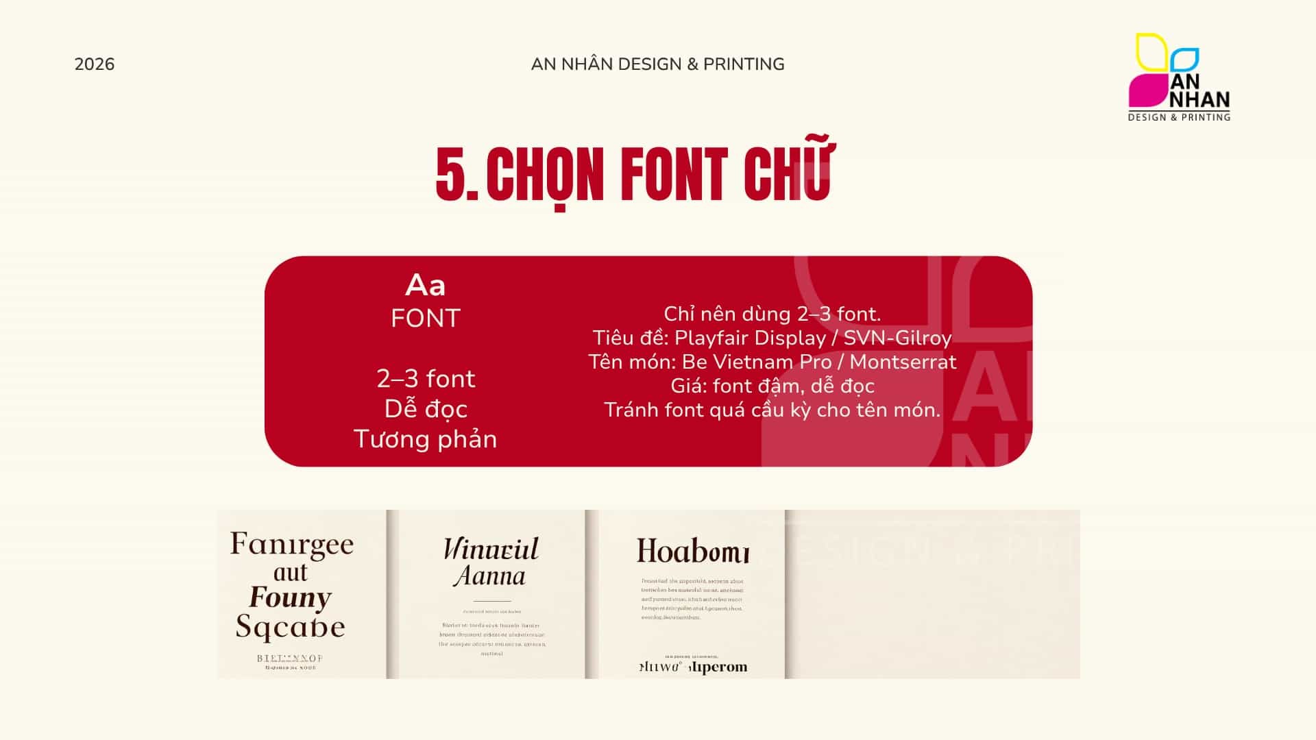 C&aacute;ch chọn font chữ cho menu