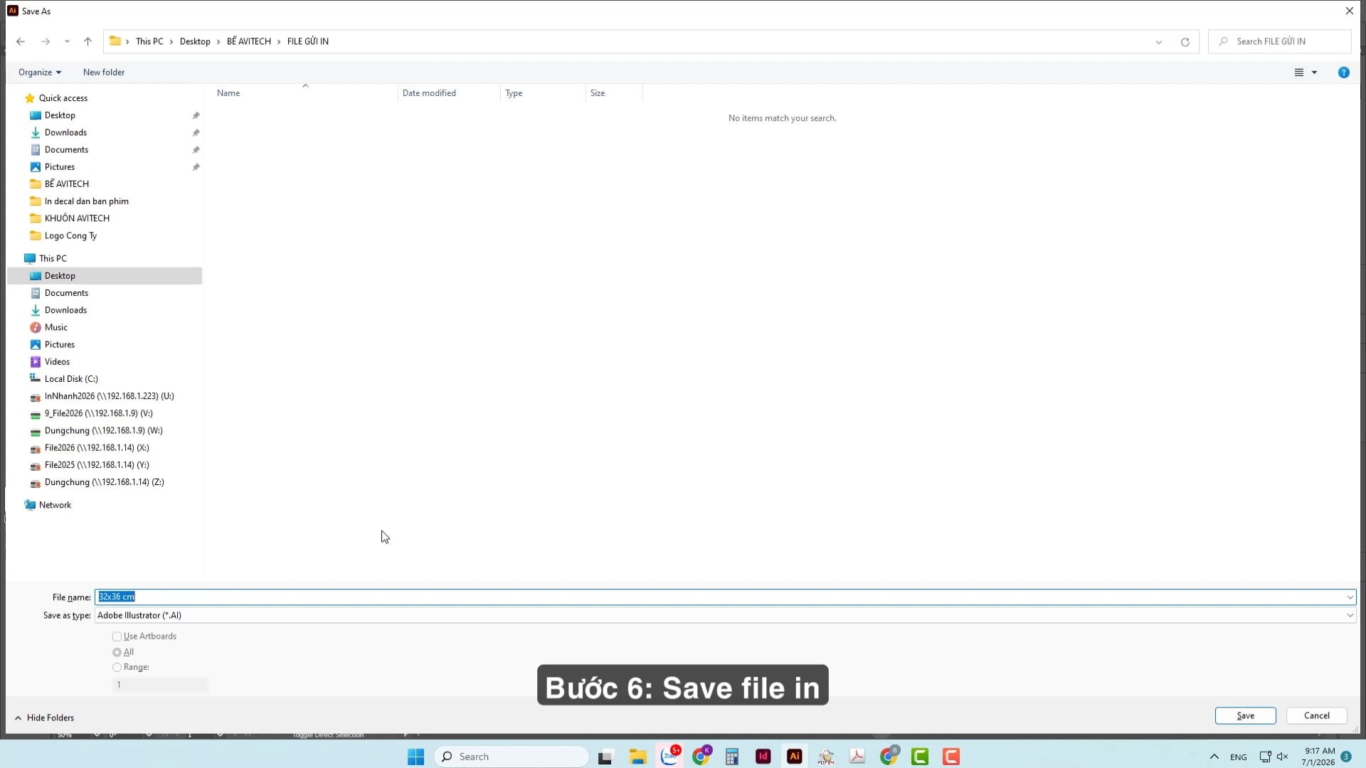 Lưu file in dạng PDF cho máy bế Avitech