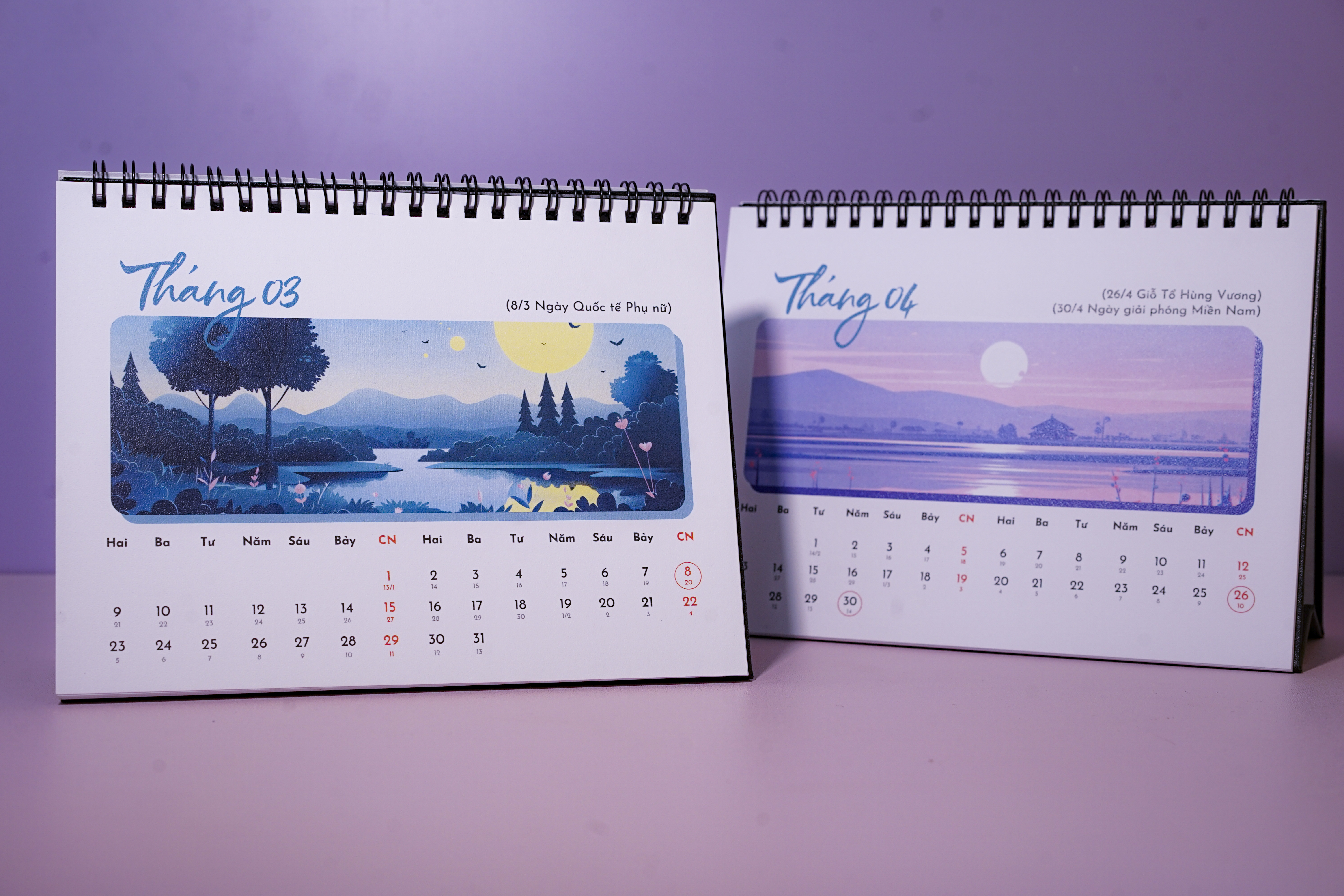 Lịch để bàn 2026 in tại An Nhân Lịch để bàn 2026 in tại An Nhân
