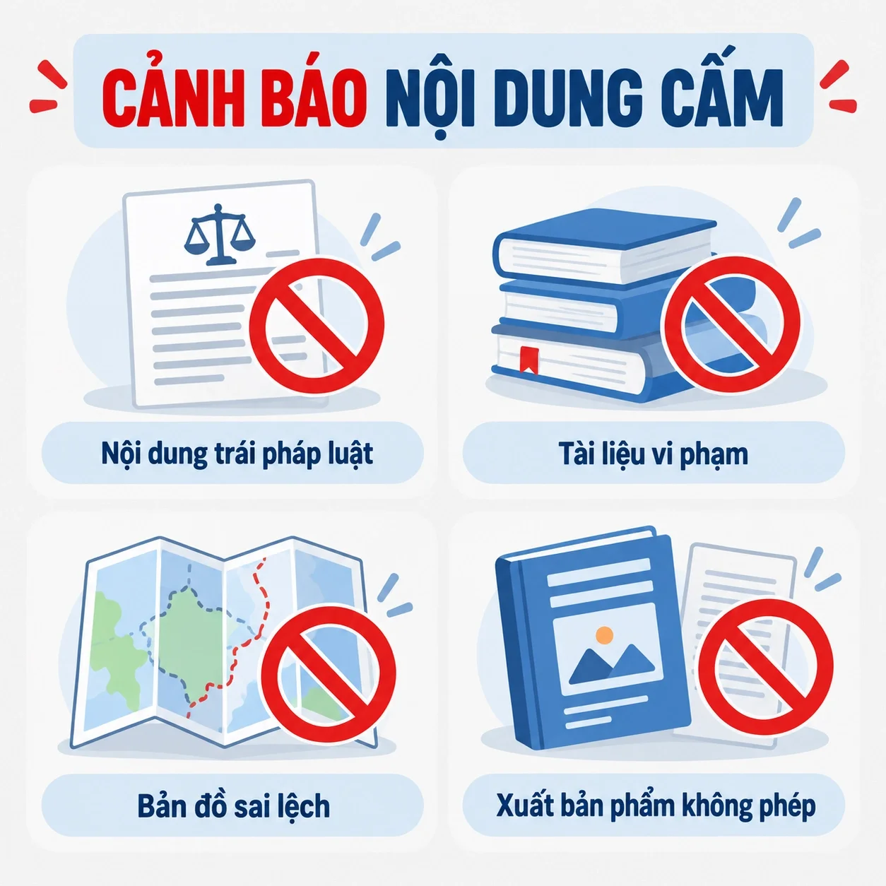 Cảnh b&aacute;o nội dung cấm trong hoạt động in ấn v&agrave; xuất bản
